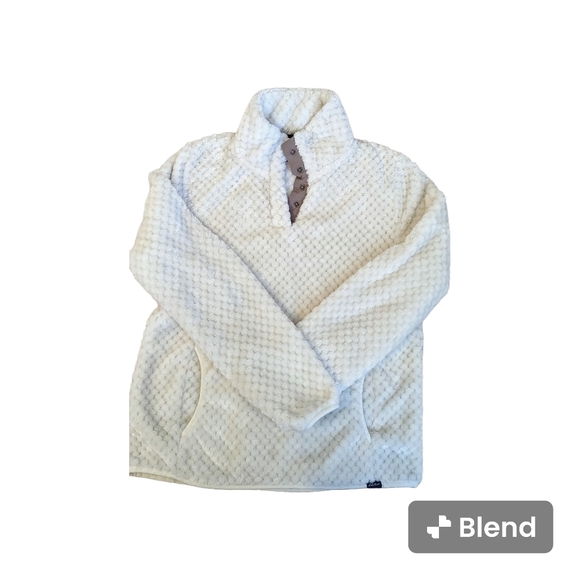 Eddie Bauer Sweaters - Eddie Bauer Women's small fuzzy  bottom kangaroo pocket sweater